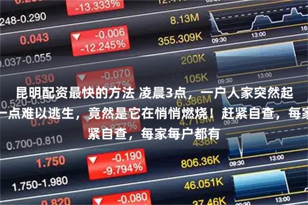 昆明配资最快的方法 凌晨3点，一户人家突然起火！再晚一点难以逃生，竟然是它在悄悄燃烧！赶紧自查，每家每户都有